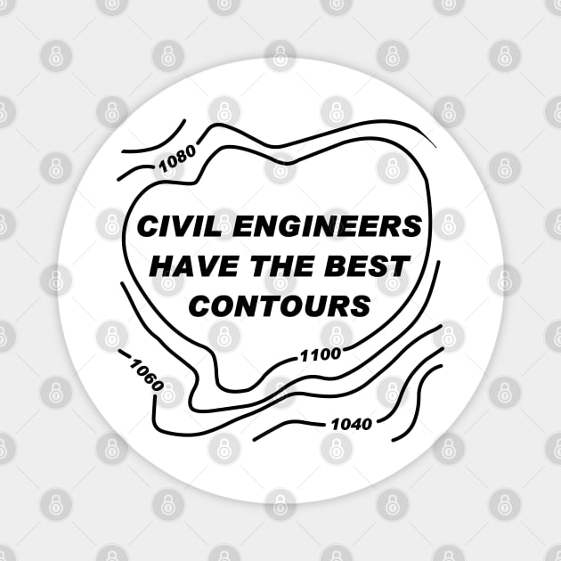 Civil Engineer Best Contours Magnet by Barthol Graphics